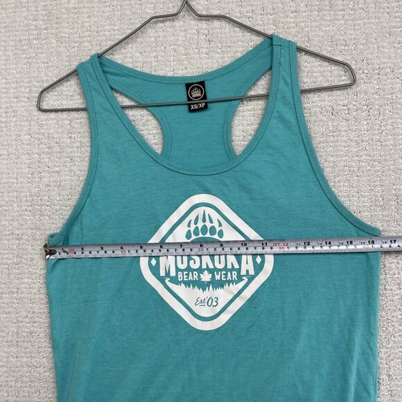 Muskoka Bear Wear Women’s XS Sleeveless Tank Top Blue Cottage Core Canada Made - Picture 7 of 11